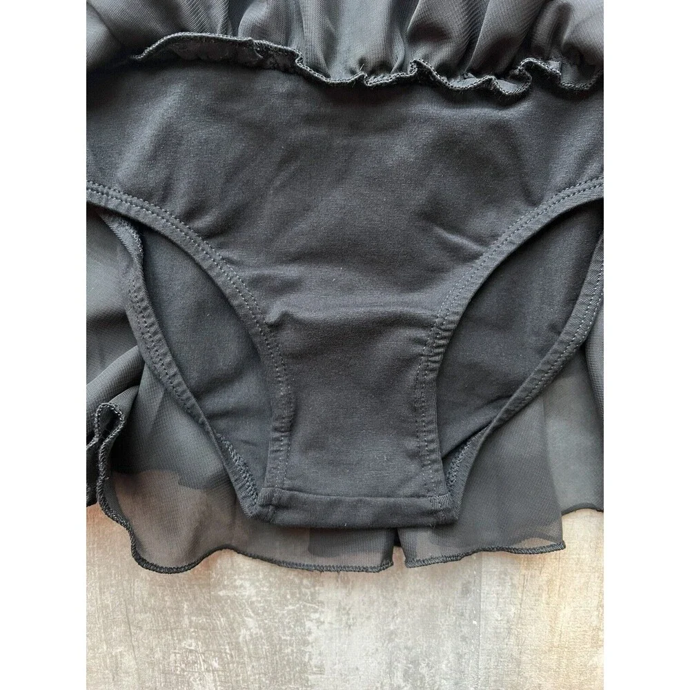 Camisole Ballet Leotard Dance Gymnastics One Piece Outfit Chiffon Tutu Skirt S 6